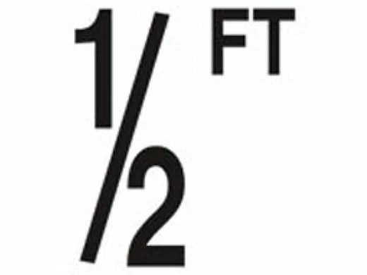 Depth Marker 4" Frost Proof Tile | 1/2 FT Non-Skid | DM42-2005 3 Depth Marker 4" Frost Proof Tile | 1/2 FT Non-Skid | DM42-2005