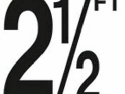 Depth Marker 4" Frost Proof Tile | 2 1/2 FT Non-Skid | DM42-2025