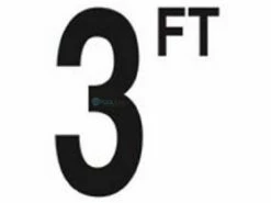 Depth Marker 4" Frost Proof Tile | 3 FT Non-Skid | DM42-2030