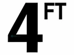 Depth Marker 4" Frost Proof Tile | 4 FT Non-Skid | DM42-2040