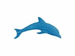 Artistry In Mosaics Mini Dolphin Mosaic | Light Blue - 6" X 2" | DMILBLRB