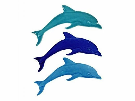 Artistry In Mosaics Mini Dolphin Mosaic | Light Blue - 6" X 2" | DMILBLRB 4 Artistry In Mosaics Mini Dolphin Mosaic | Light Blue - 6" X 2" | DMILBLRB - Image 2