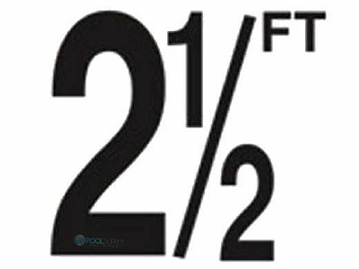 Depth Marker 5" Frost Proof Tile | 2 1/2 FT Non-Skid | DM52-2025 3 Depth Marker 5" Frost Proof Tile | 2 1/2 FT Non-Skid | DM52-2025
