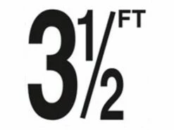 Depth Marker 5" Frost Proof Tile | 3 1/2 FT Non-Skid | DM52-2035