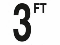 Depth Marker 5" Frost Proof Tile | 3 FT Non-Skid | DM52-2030