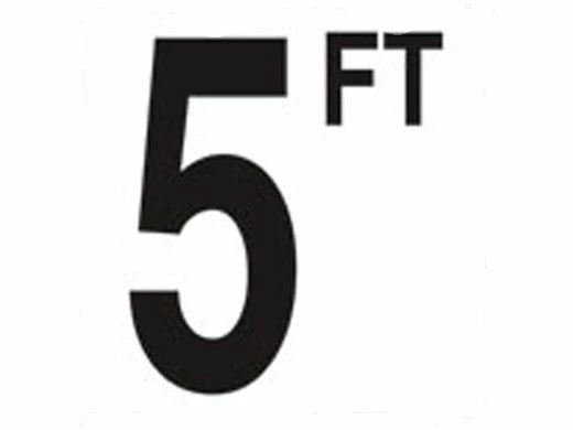 Depth Marker 5" Frost Proof Tile | 5 FT Non-Skid | DM52-2050 3 Depth Marker 5" Frost Proof Tile | 5 FT Non-Skid | DM52-2050
