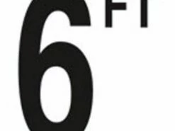 Depth Marker 5" Frost Proof Tile | 6 FT Non-Skid | 5DMAF6FT