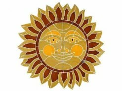 Artistry In Mosaics Desert Sun Mosaic | 24" X 24" | DSUBROOL