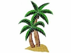 Artistry In Mosaics Twin Palms Mosaic | 52" X 35" | PTWMCOOL