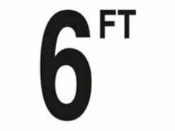 Depth Marker 4" Frost Proof Tile | 6 FT Smooth | C610060