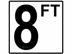 Depth Marker 4" Frost Proof Tile | 8 FT Smooth | C610080