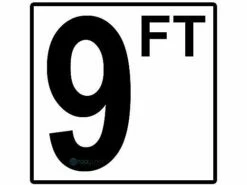 Depth Marker 4" Frost Proof Tile | 9 FT Smooth | C610090