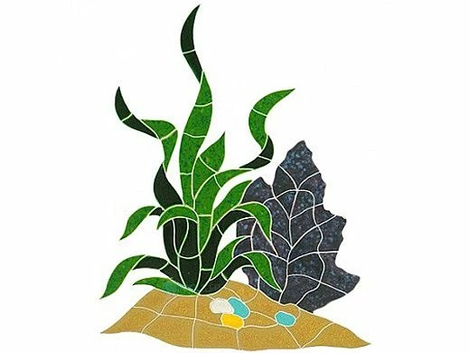 Artistry In Mosaics Reef Accent - Seagrass | 21" X 17" | RSEPUROM 3 Artistry In Mosaics Reef Accent - Seagrass | 21" X 17" | RSEPUROM