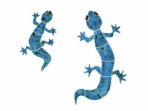 Artistry In Mosaics Gecko Blue Mosaic | Small - 6" X 10" | GECBLUS 4 Artistry In Mosaics Gecko Blue Mosaic | Small - 6" X 10" | GECBLUS - Image 2