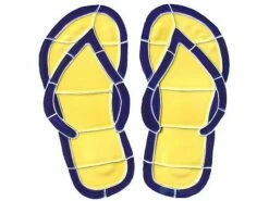 Artistry In Mosaics Flip Flops Blue Mosaic | 10" X 10" | FFLYELOS