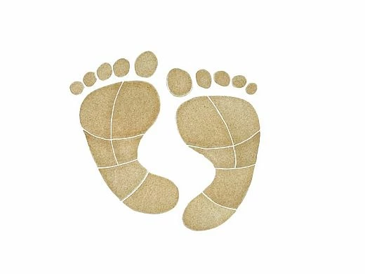 Artistry In Mosaics Footprint Tan Mosaic | Medium - 8 In X 8 In | FPRTANOM 3 Artistry In Mosaics Footprint Tan Mosaic | Medium - 8 In X 8 In | FPRTANOM