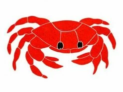 Artistry In Mosaics Crab Red Mosaic | 11" | CFRREDOS