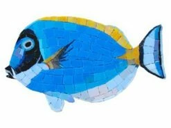 Artistry In Mosaics Surgeon Fish Glass Mosaic | 6" X 10" | G-SFS