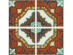 National Pool Tile Iberia Series | Rust Print | Santiago