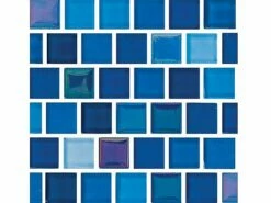 National Pool Tile Jules 1x1 Glass Tile | Bright Cobalt Blue Blend | 9575-5AT