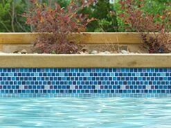 National Pool Tile Jules 1x1 Glass Tile | Bright Cobalt Blue Blend | 9575-5AT -Hayward Shop 63930 1 201338171518