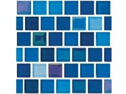 National Pool Tile Jules 1x1 Glass Tile | Bright Cobalt Blue Blend | 9575-5AT -Hayward Shop 63930 1 2014124213151