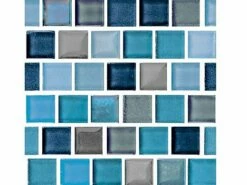 National Pool Tile Jules 1x1 Glass Tile | Rustic Blue | 9730-5AT