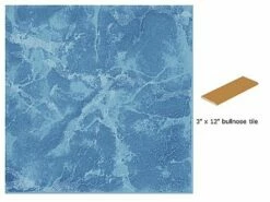 National Pool Tile Seven Seas 3x12 Single Bullnose Pool Tile | Lake Blue | PA41 SBN