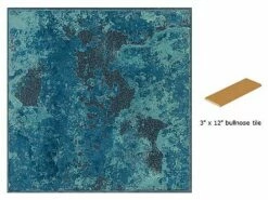 National Pool Tile Verona 3x12 Single Bullnose Pool Tile | Borba Turquoise | VR679 SBN