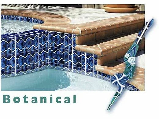 National Pool Tile Botanical Series Pool Tile | Sky Blue | BUE22 5 National Pool Tile Botanical Series Pool Tile | Sky Blue | BUE22 - Image 3