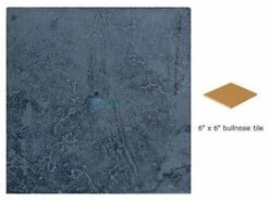National Pool Tile Catania 6x6 Single Bullnose Pool Tile | Ocean Blue | CATBLUE SBN